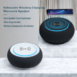 Surbort 15W wireless charger for cell phone, wireless bluetooth speaker, wireless charging speaker for cell phone, colorful wireless charging speaker