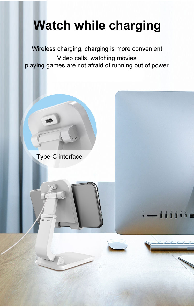 15W Wireless Charger, Apple Phone Charger, Foldable Lift and Swivel Stand, Cell Phone Charging Station, Cell Phone Wireless Charging Speaker