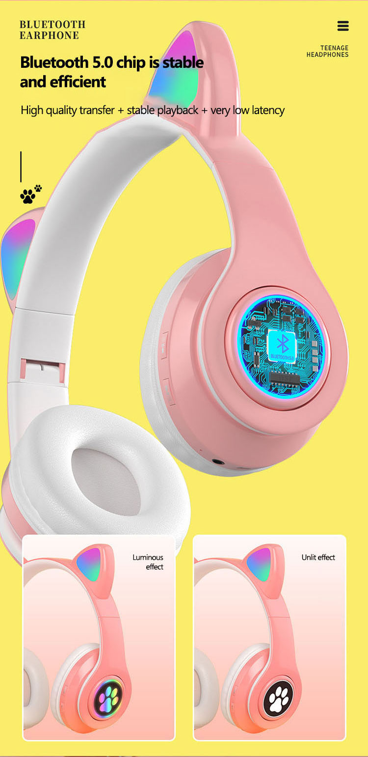 Headset Bluetooth headset, Luminescent colorful headset, Plug-in folding headset, Bass headset, Noise-canceling headset, Portable Bluetooth headset, Gaming Bluetooth headset