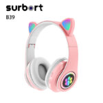 Surbort Headset Bluetooth headset, Luminescent colorful headset, Plug-in folding headset, Bass headset, Noise-canceling headset, Portable Bluetooth headset, Gaming Bluetooth headset