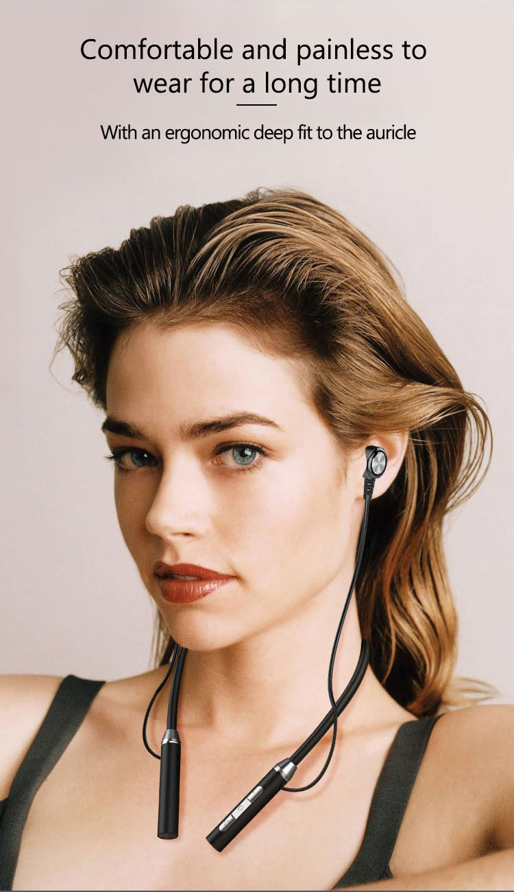 Neck-mounted Bluetooth headset, neck-mounted magnetic sports headset , wireless bluetooth headset, stereo bluetooth headset, plug-in wireless headset.