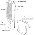 Surbort Smart wireless charging body sensor charging socket aisle corridor night bedroom bedside night light with flashlight