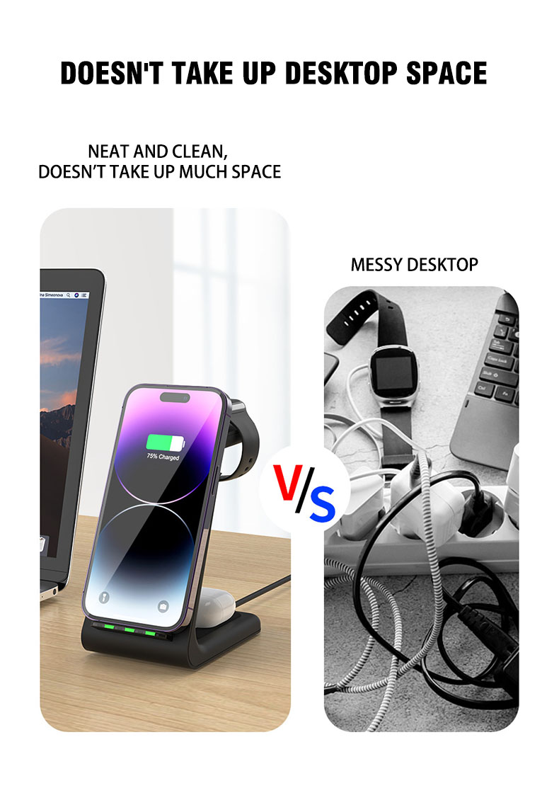 Surbort 3 in 1 wireless charger, wireless charger cell phone stand, wireless charger for cell phone, wireless charger for watches wireless charger wireless charger for headphones