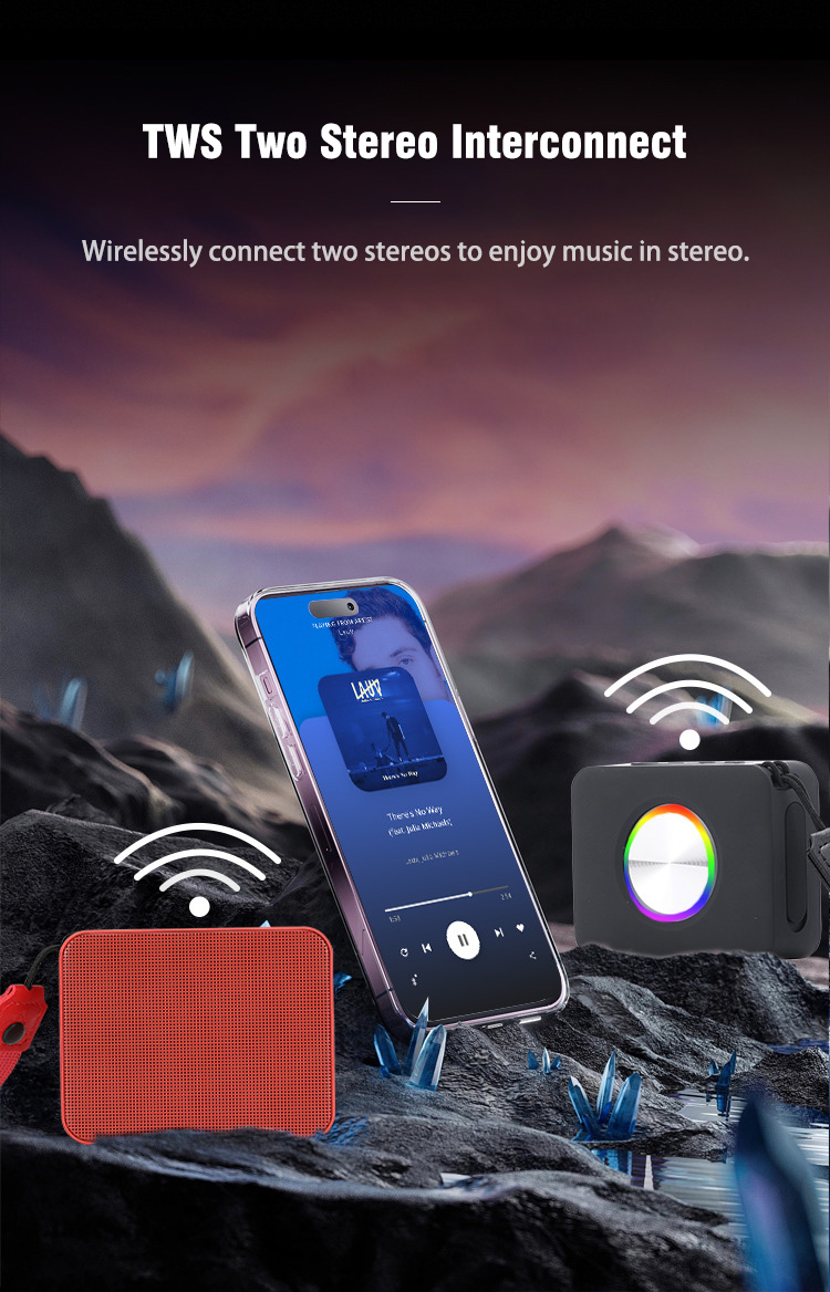 Surbort Bluetooth Speaker, Portable Bluetooth Speaker, Wireless Bluetooth Speaker, IPX5 Waterproof Small Speaker, Subwoofer Speaker 