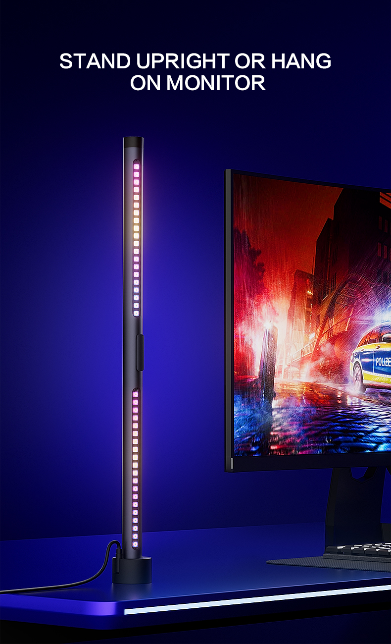 Surbort Computer Screen Hanging Lamp, Aluminum Eye Lamp, RGB Ambient Light, Gaming Eye Lamp, Asymmetric Light Source