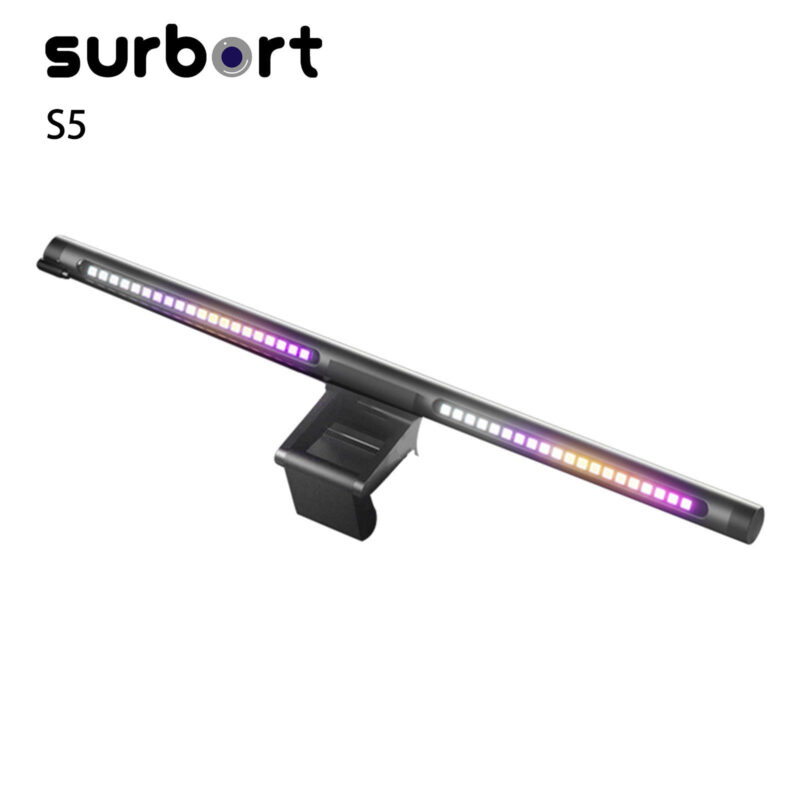 Surbort Computer Screen Hanging Lamp, Aluminum Eye Lamp, RGB Ambient Light, Gaming Eye Lamp, Asymmetric Light Source