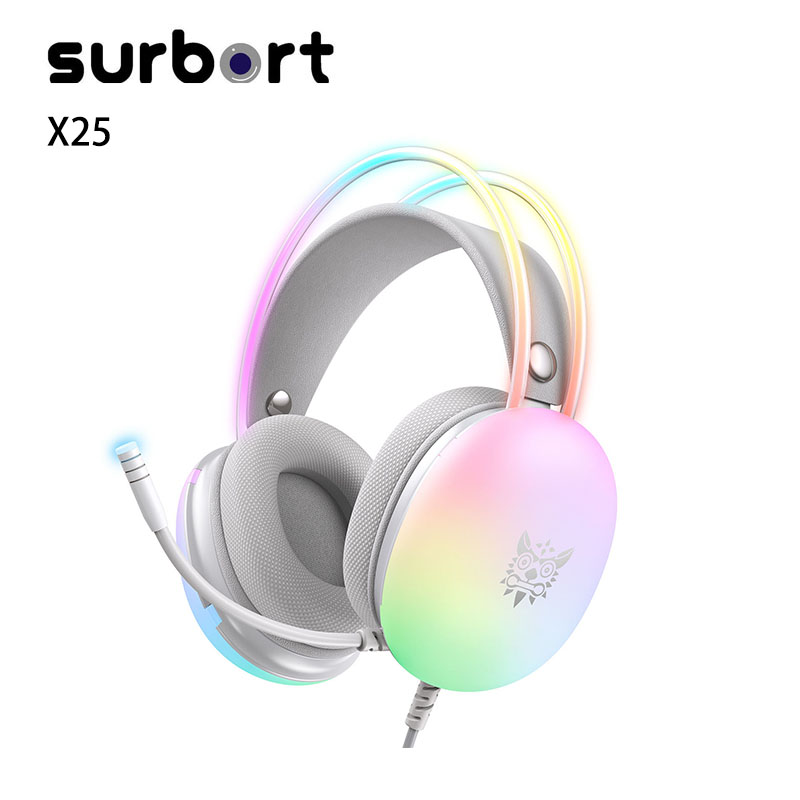 Surbort Headband Bluetooth Headset, Portable Bluetooth Headset, Noise Canceling Headset, Plug-In Headset with Microphone