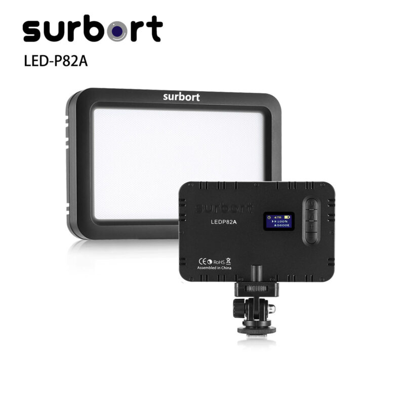 Surbort LED Fill light for Camera, video, photography with dual-color dimming, LCD display, ultra -thin portable