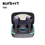 Surbort M80 Bluetooth Headset, Wireless Headset, Digital Bluetooth Headset, TWS Wireless Headset, Semi-In-Ear Headset