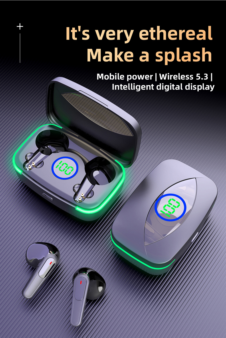 Surbort M80 Bluetooth Headset, Wireless Headset, Digital Bluetooth Headset, TWS Wireless Headset, Semi-In-Ear Headset
