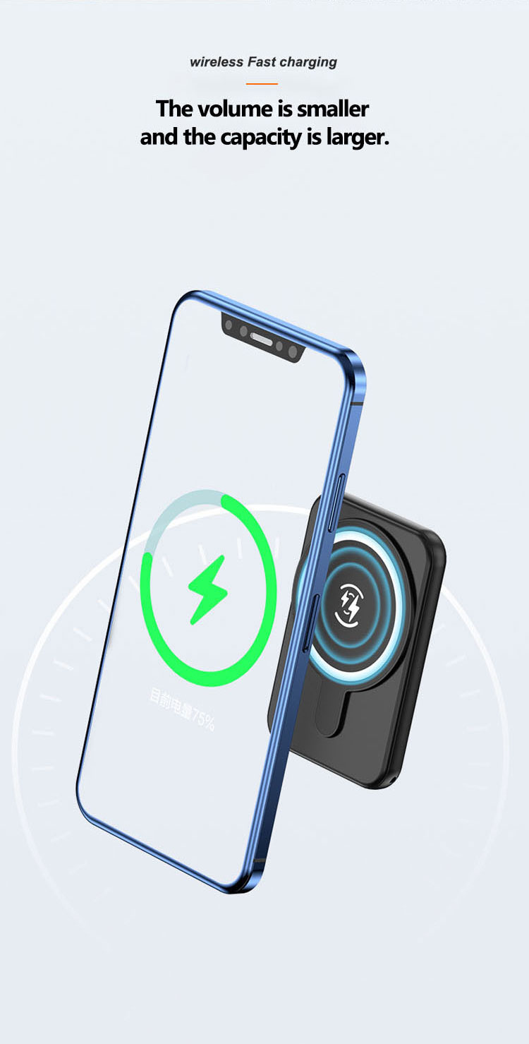 Surbort Magnetic Wireless Charger, Portable Charger, Mini Mobile Power, Mobile Phone Charger