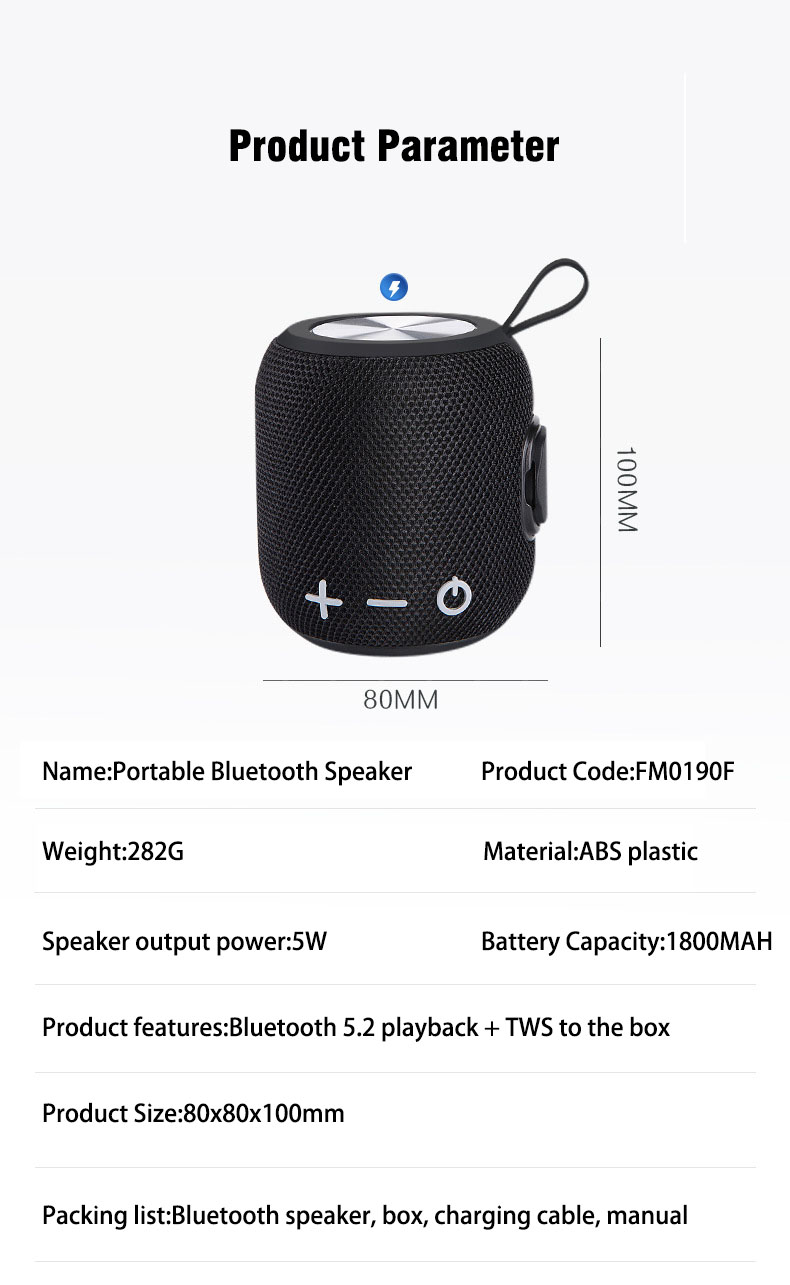 Surbort Outdoor cycling bluetooth speaker, portable wireless bluetooth audio, waterproof bluetooth speaker, subwoofer speaker