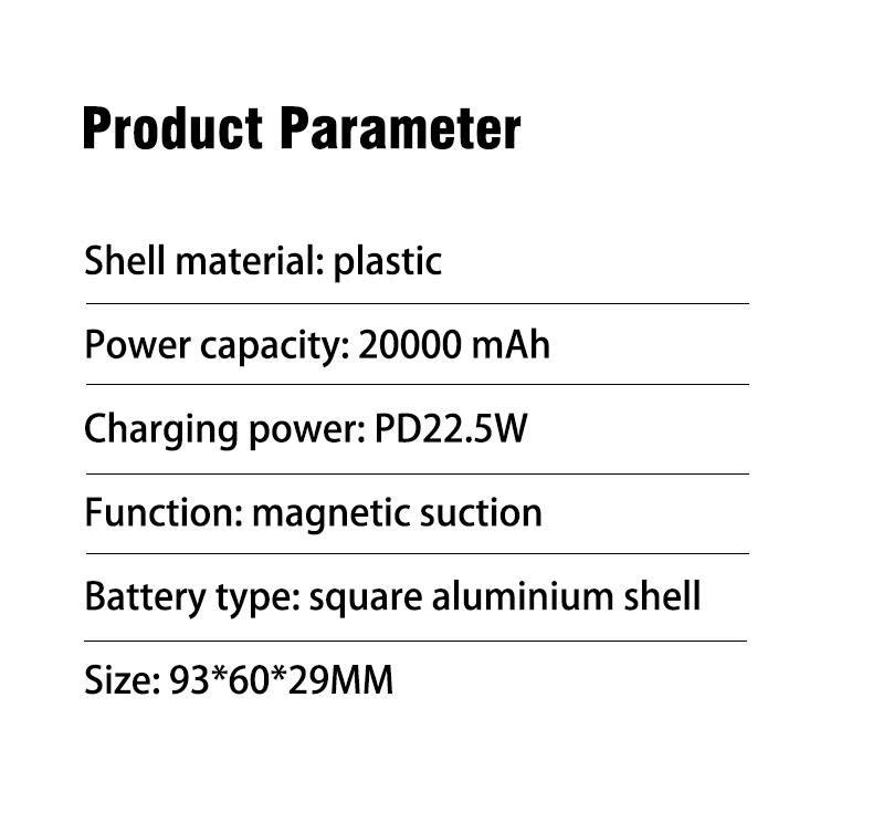 Surbort PD22.5W rechargeable power bank, mobile phone mobile power, portable mobile power, mobile phone rechargeable power bank