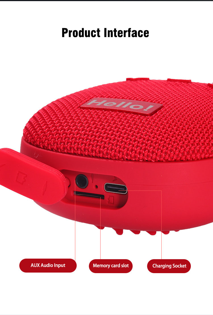 Surbort Portable Bluetooth Speaker, IPX6 Waterproof Bluetooth Speaker, Mini Bluetooth Speaker, Outdoor Bluetooth Speaker