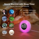 Surbort RGB Night Light, Colourful Table Lamp, Sleep Meter Night Light, Colourful Alarm Clock Night Light