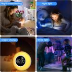 Surbort RGB Night Light, Colourful Table Lamp, Sleep Meter Night Light, Colourful Alarm Clock Night Light