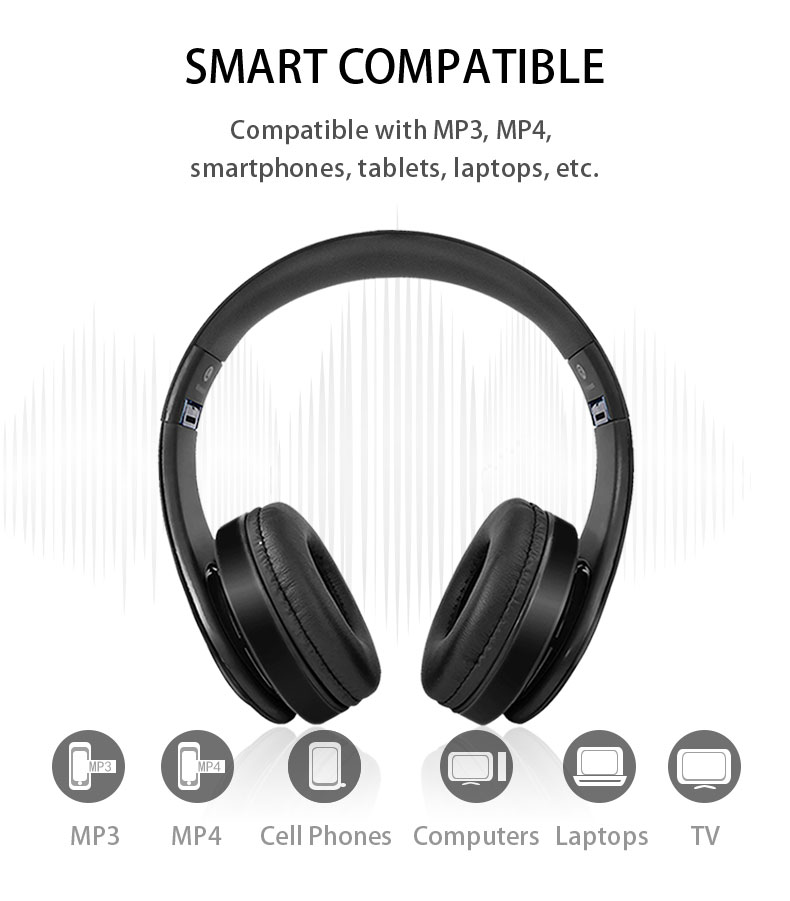 Surbort Wireless Bluetooth Headset, Headband Bluetooth Headset, Noise Cancelling Headset, Portable Bluetooth Headset