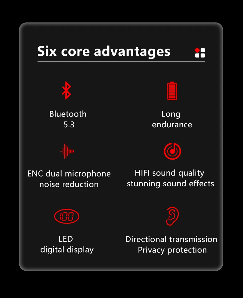 Surbort Wireless Bluetooth Headset, TWS Headset, Portable Bluetooth Headset, Noise Canceling Headset, OWS Sports Headset