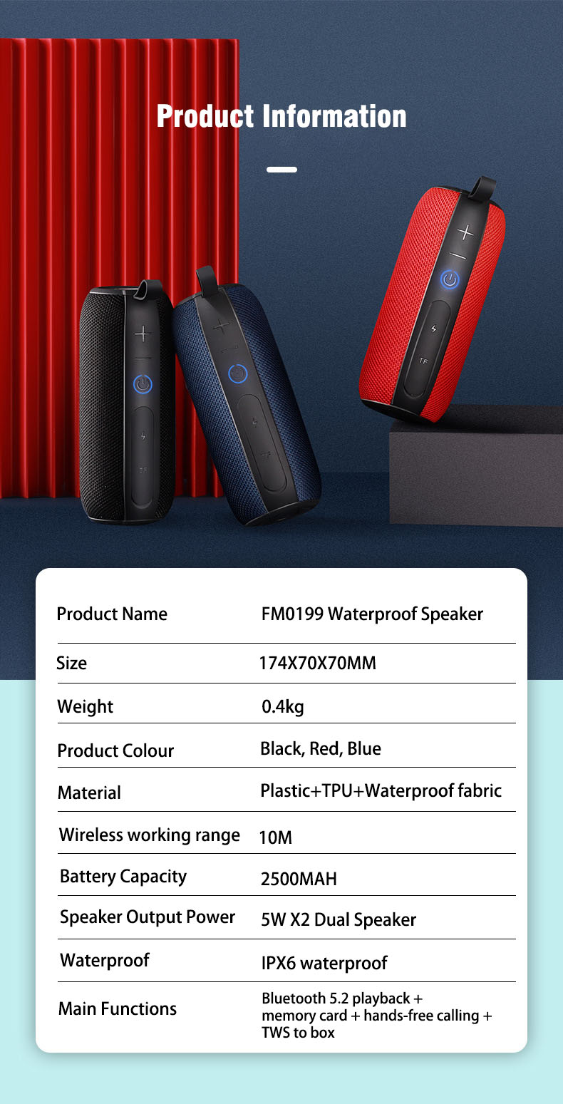 Surbort Wireless Bluetooth Speaker, Portable Bluetooth Speaker, Waterproof Bluetooth Speaker, Outdoor Bluetooth Speaker