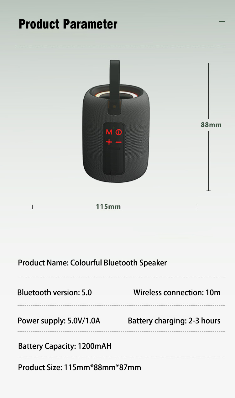 Surbort Wireless Bluetooth Speaker, Subwoofer Bluetooth Speaker, Outdoor Bluetooth Speaker, Portable Bluetooth Speaker