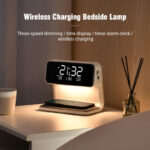 Surbort Wireless Clock, Multi-function Wireless Charger, Bedside Touch Dimming Night Light, Indoor Desk Lamp