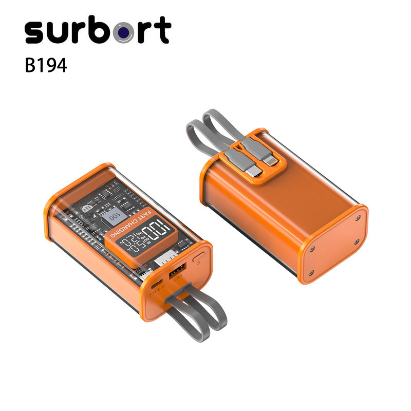 Surobrt PD rechargeable power bank, mobile phone mobile power, 22.5W fast charging rechargeable power bank, high capacity mobile power, mobile phone rechargeable power bank