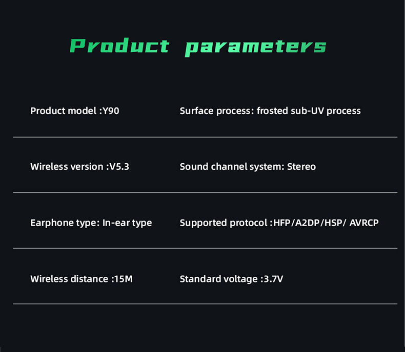  TWS Wireless Bluetooth Headset, Sports Headset, Portable Bluetooth Headset, Digital Bluetooth Headset, Hi-Fi Headset, LED Breathing Light Headset