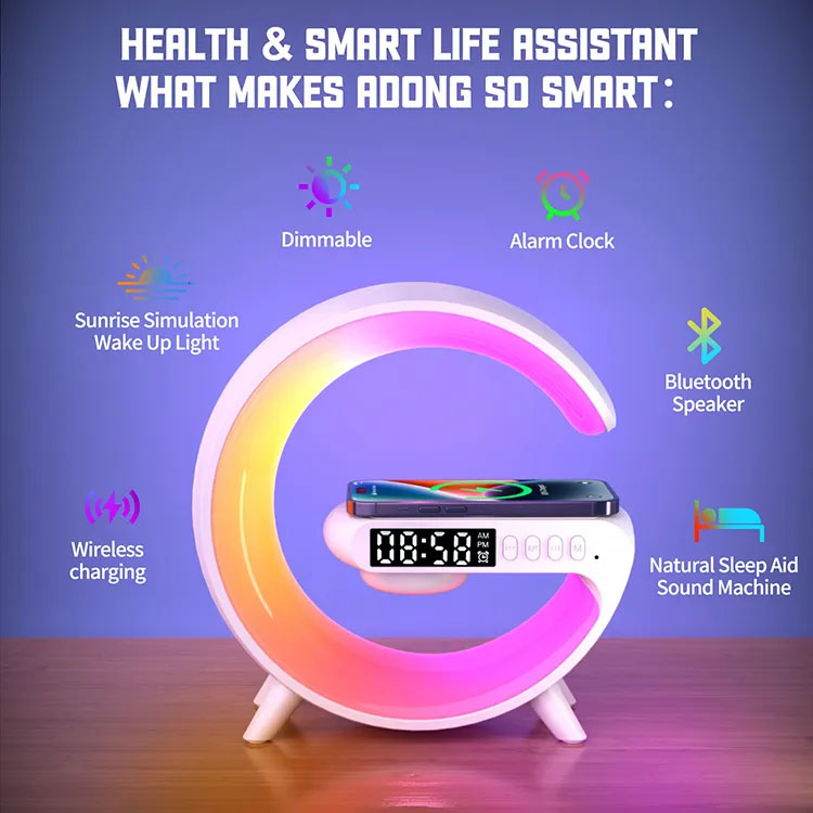 Wireless Bluetooth Speaker, Bluetooth Clock Speaker, Outdoor Bluetooth Speaker, RGB Bluetooth Speaker, Cell Phone Wireless Charging Speaker